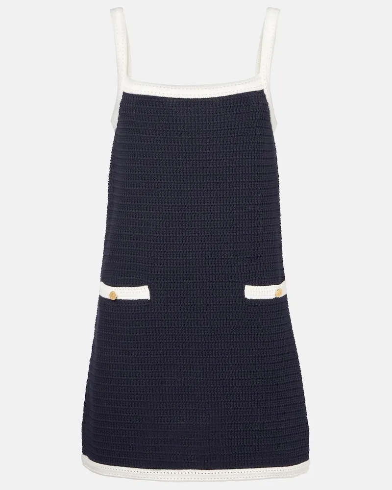 Gucci Minikleid aus einem Baumwollgemisch Weiß