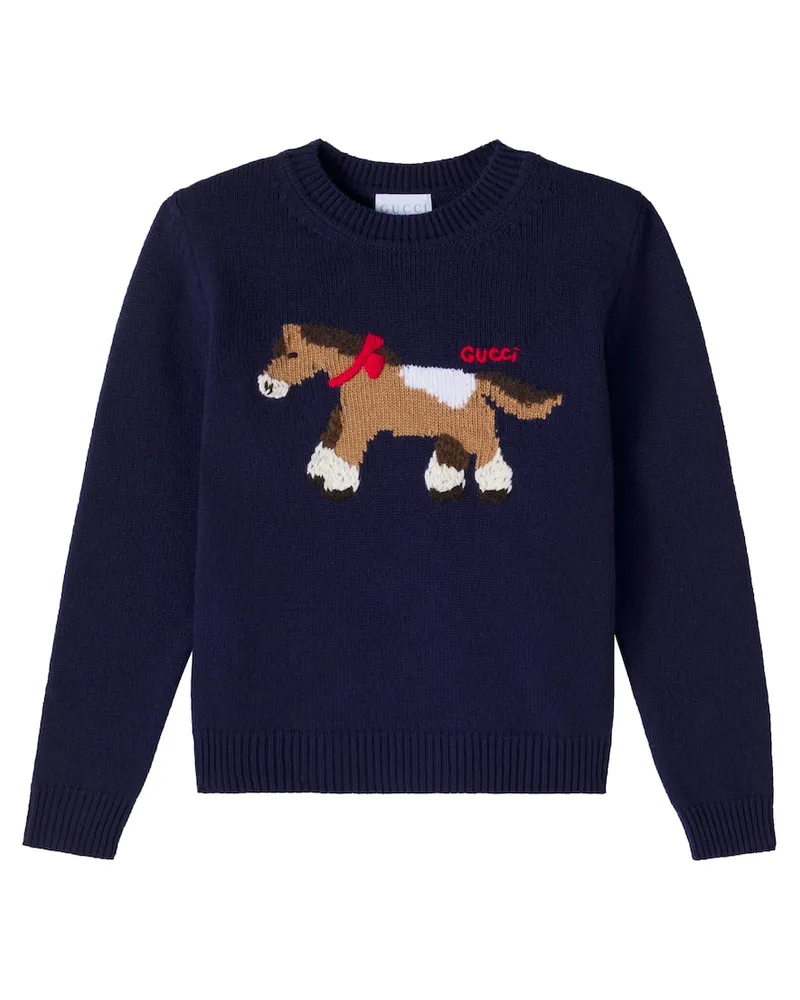 Gucci Pullover aus Wolle Blau