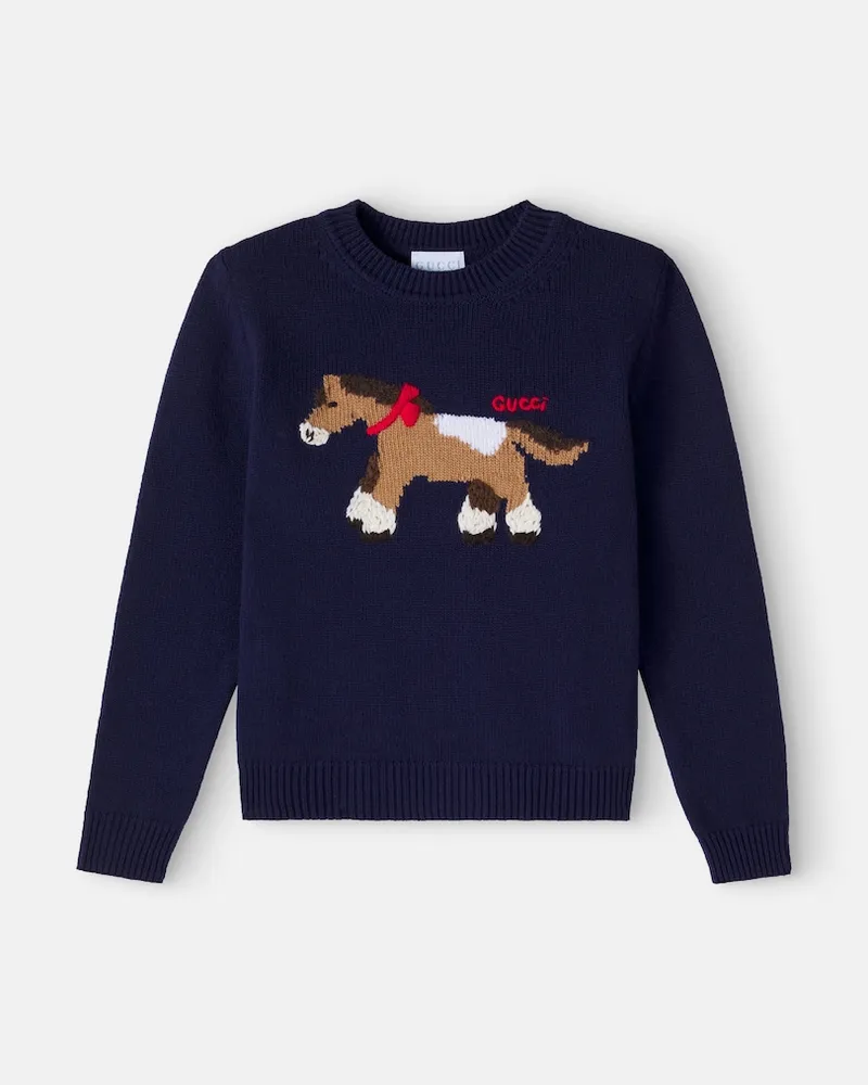 Gucci Pullover aus Wolle Blau