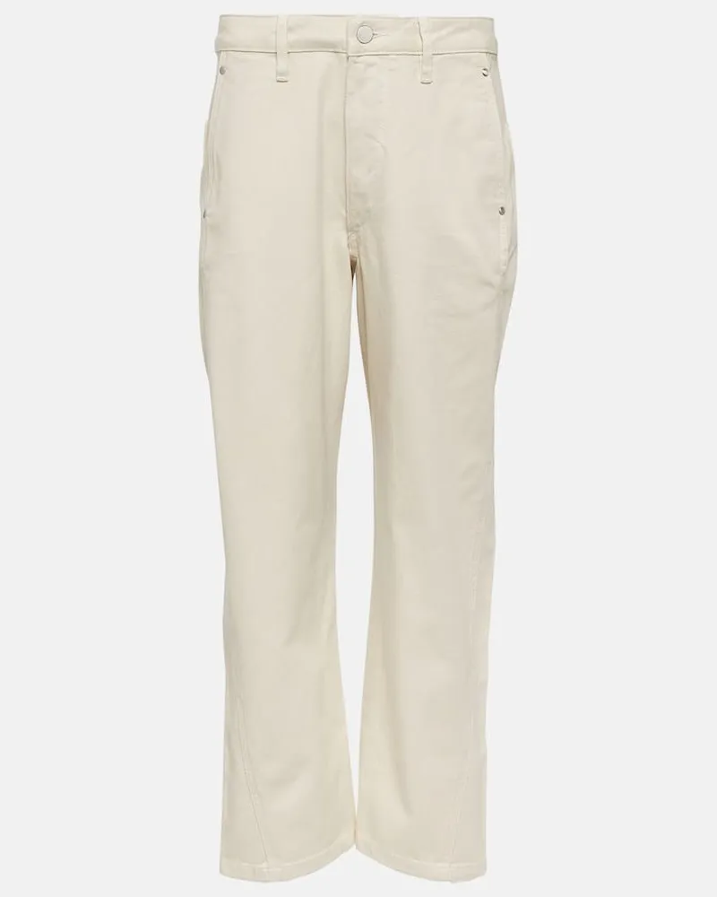 Christophe Lemaire High-Rise Straight Jeans Weiß