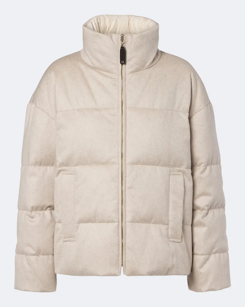 Max Mara Wendbare Daunenjacke aus Kaschmir Beige