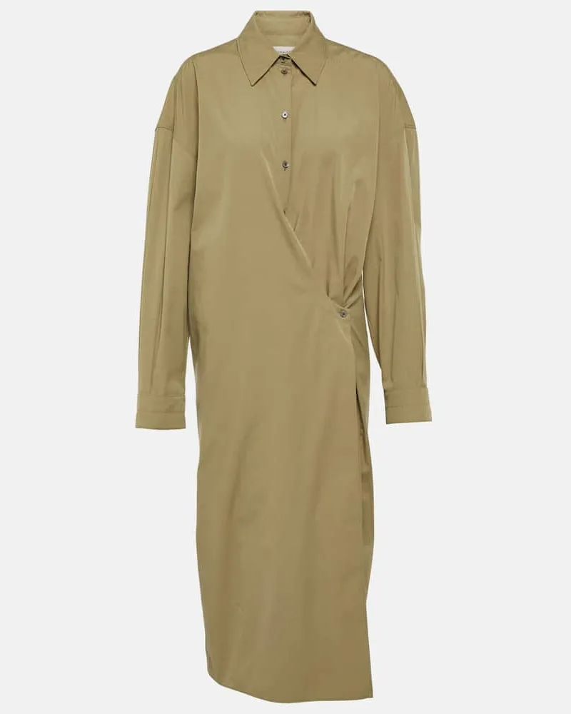 Christophe Lemaire Hemdblusenkleid aus Popeline Grün