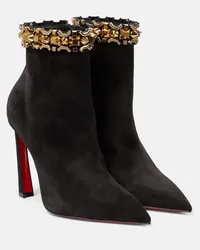 Christian Louboutin Ankle Boots Asteroispikes aus Veloursleder Multicolor