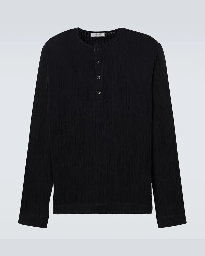 COMMAS Henley-Top Schwarz