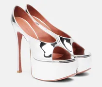 Plateaupumps Anok 155 aus Metallic-Leder