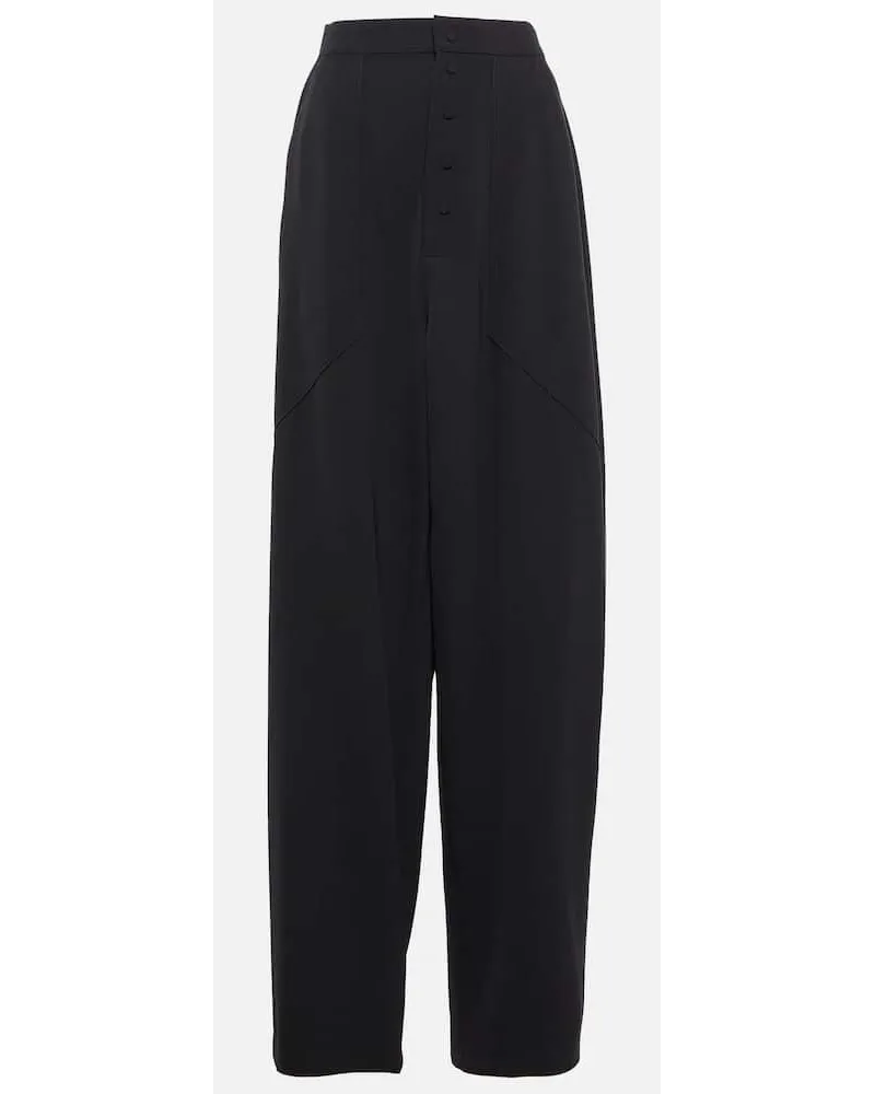 Stella McCartney High-Rise-Hose aus Wolle Schwarz