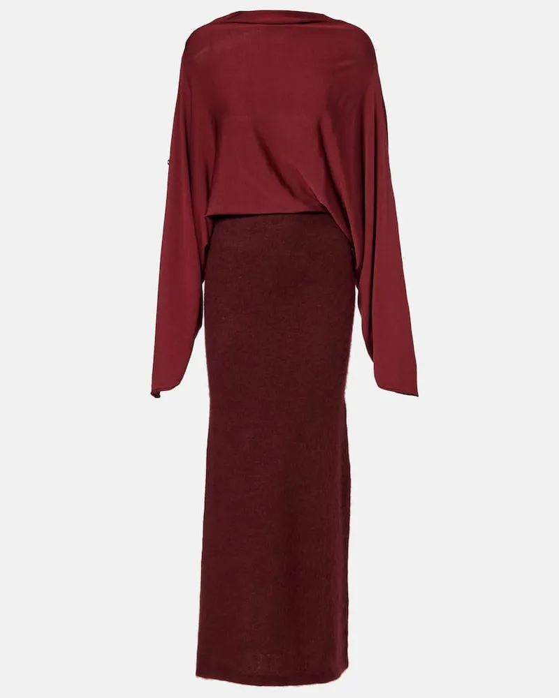 Aya Muse Maxikleid Pine Burgunderrot