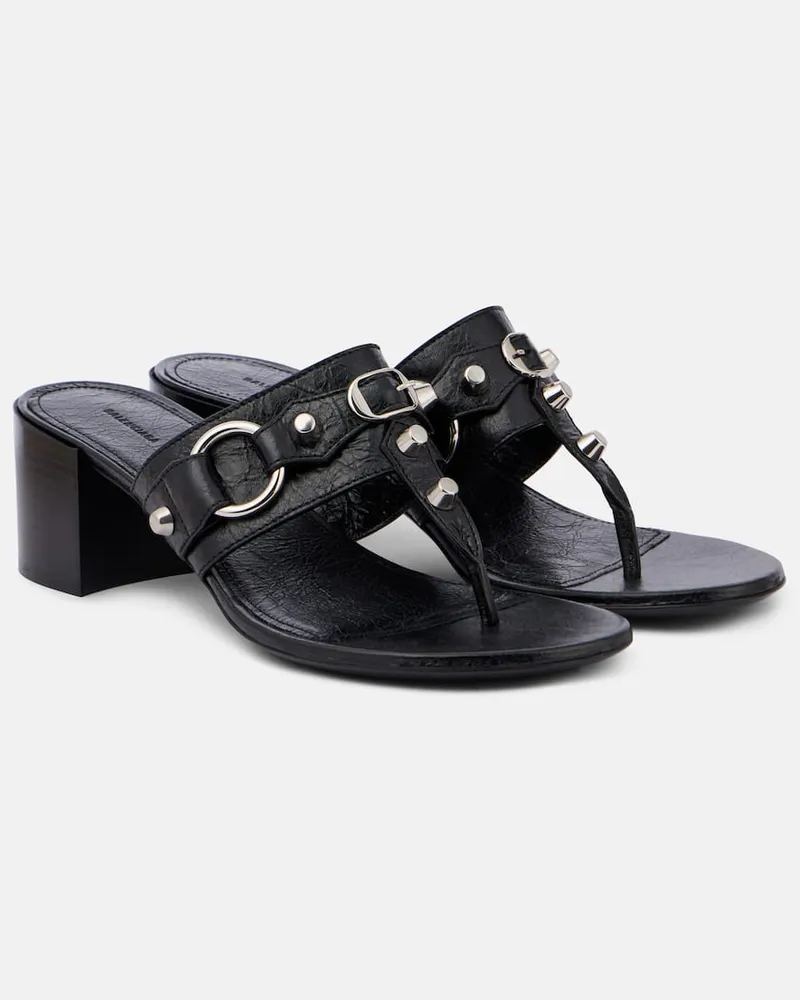 Balenciaga Sandalen City 50 aus Leder Schwarz
