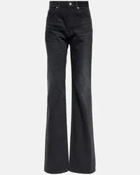 Saint Laurent High-Rise Flared Jeans 70’s Schwarz