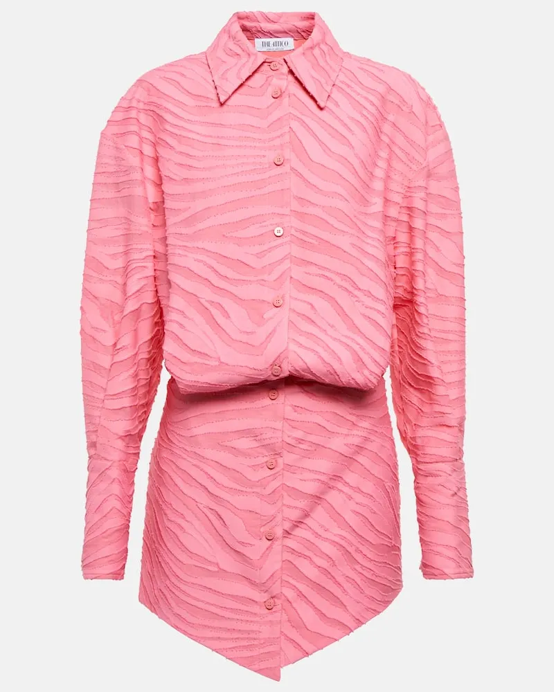 ATTICO Minikleid Silvye aus Fil Coupé Rosa