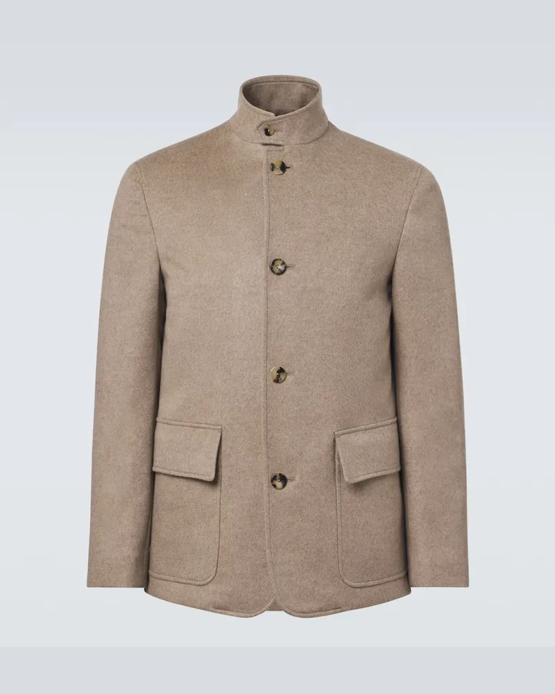 AGNONA Jacke aus Kaschmir Grau