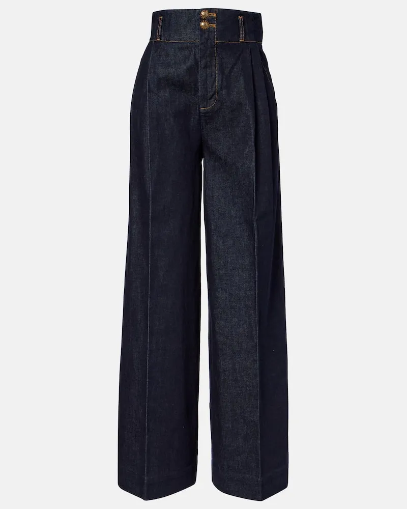 Zimmermann High-Rise Wide-Leg Jeans Hypnotic Blau