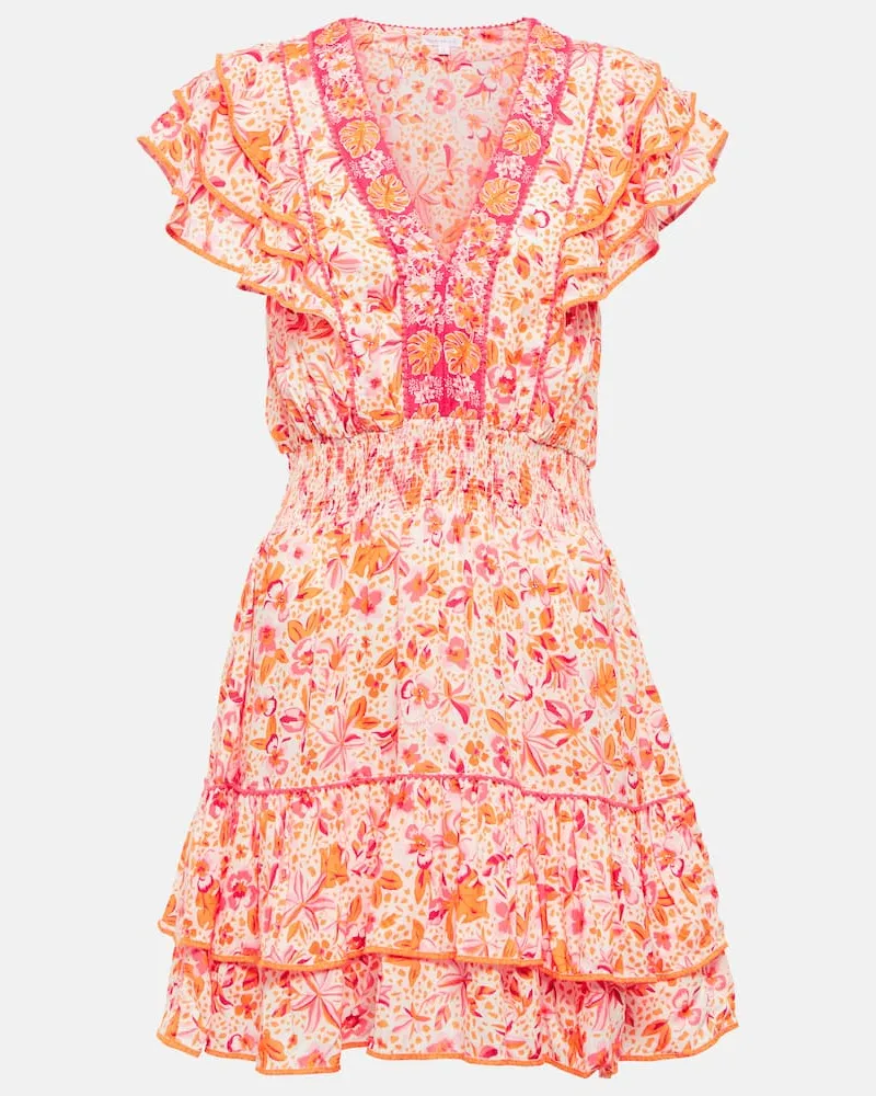 Poupette St Barth Bedrucktes Minikleid Camila Multicolor