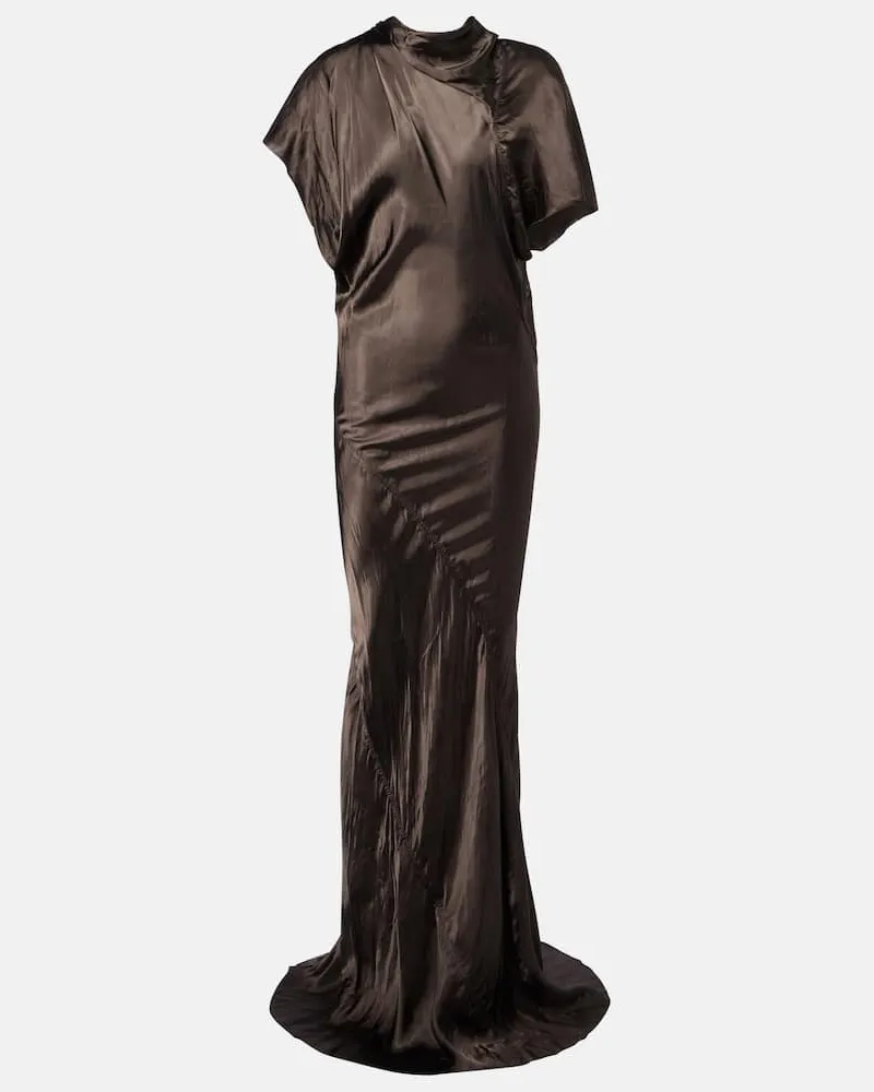 Rick Owens Robe Seb aus Satin Braun