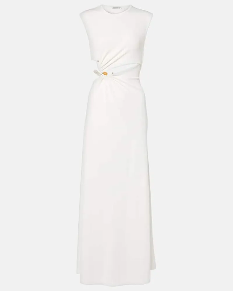 Christopher Esber Maxikleid Concave Stone Weiß