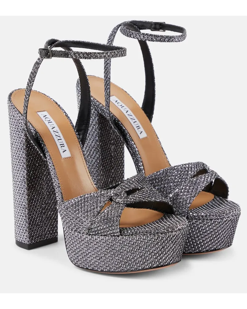 Aquazzura Plateausandalen Sinner 140 Grau