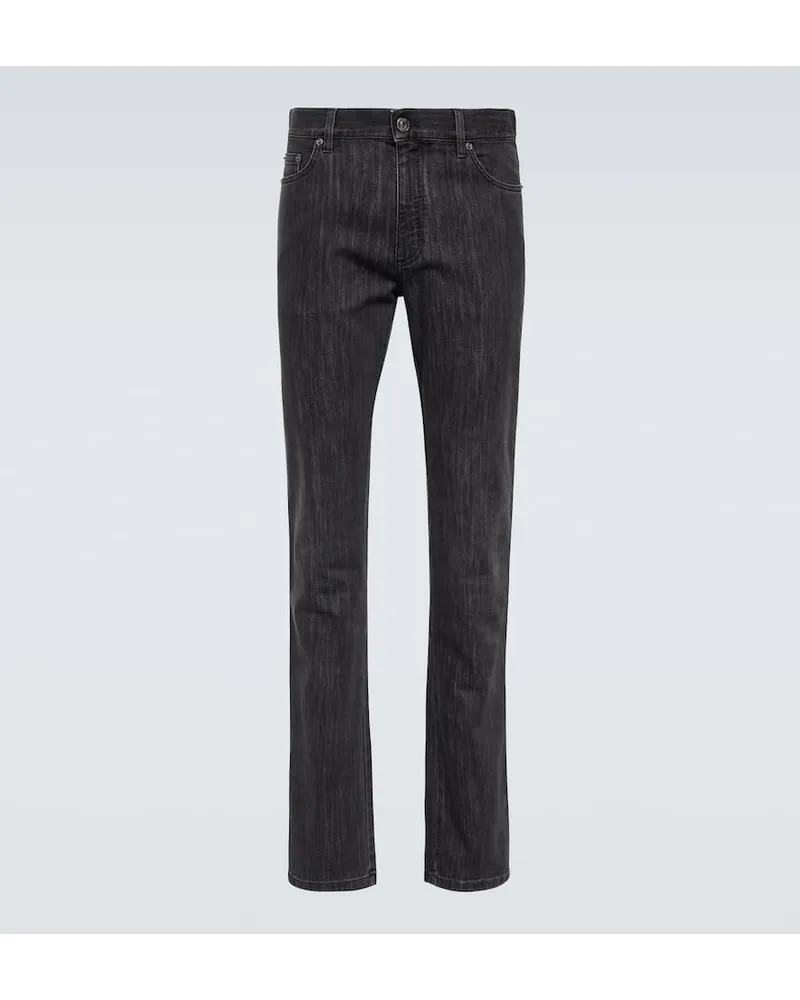 Ermenegildo Zegna Straight Jeans Schwarz