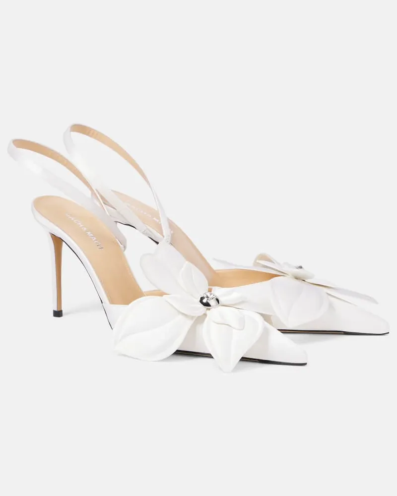 Mach & Mach Slingback-Pumps Orchid 95 Weiß