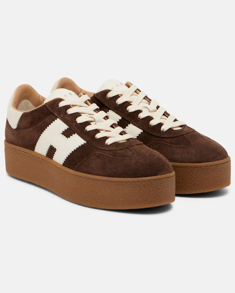 Hogan Plateau-Sneakers Hogan Cool aus Veloursleder Braun
