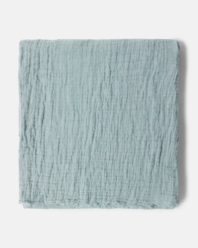 Once Milano Decke aus Leinen Grün