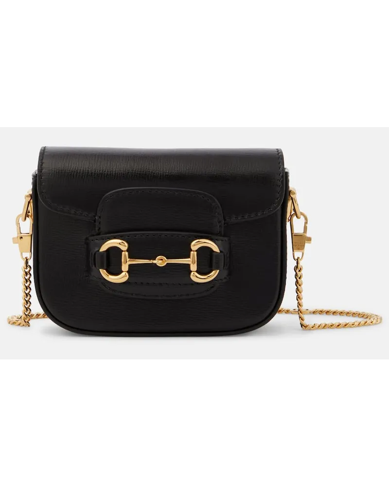 Gucci Schultertasche Gucci Horsebit 1955 Mini aus Leder Schwarz