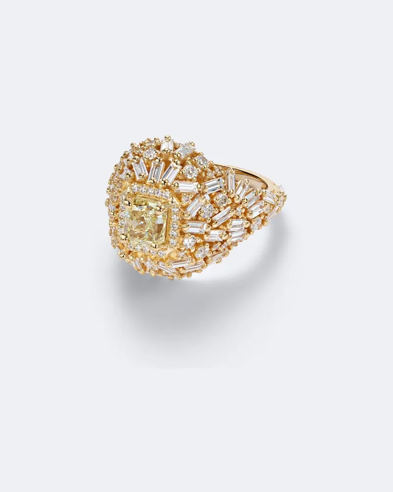 Suzanne Kalan Ring aus 18kt Gelbgold mit Diamanten Gold