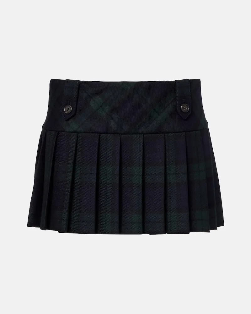 Miu Miu Minirock aus schurwoll-Twill Multicolor