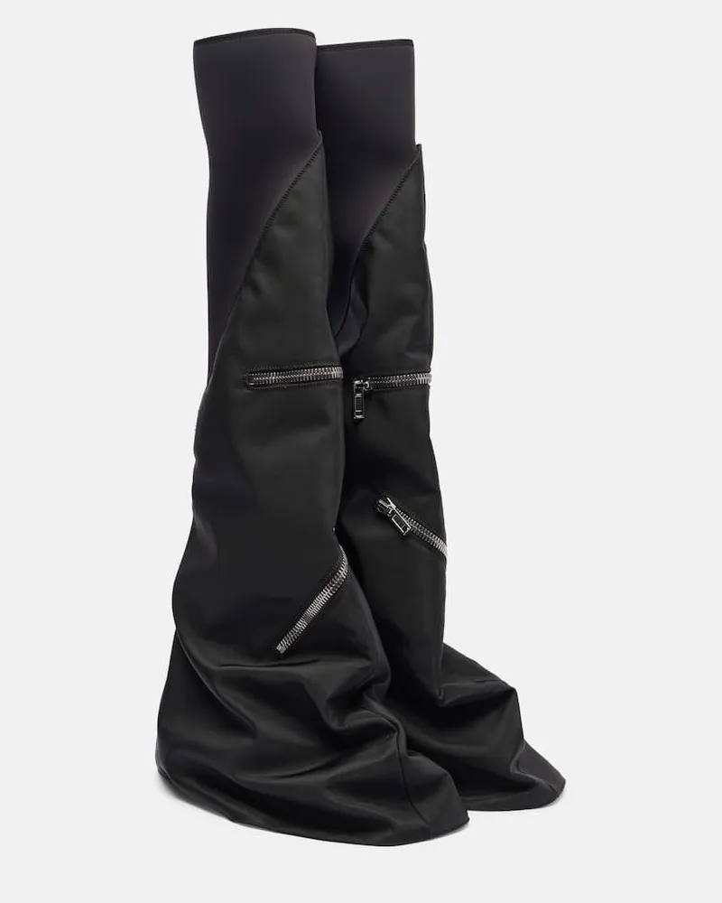 Rick Owens Overknee-Stiefel mit Reißverschluss Schwarz