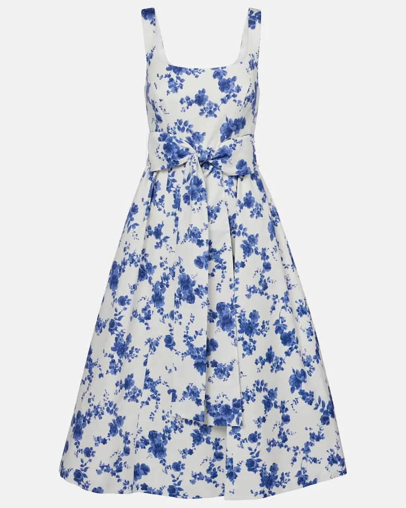 Carolina Herrera New York Midikleid aus Faille Weiß
