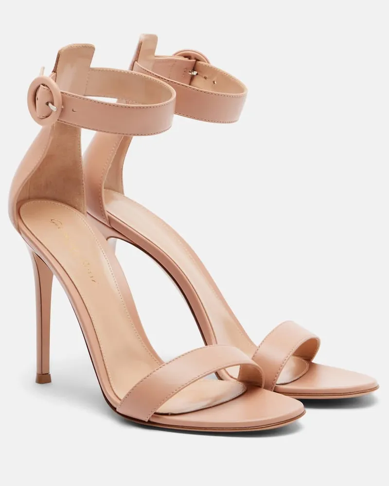 Gianvito Rossi Sandalen Portofino 105 aus Leder Pink