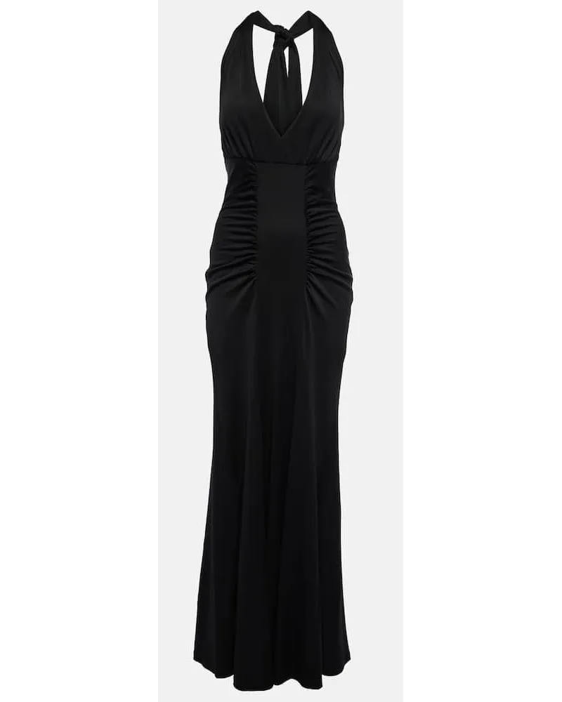 Diane von Furstenberg Maxikleid Makayla aus Jersey Schwarz