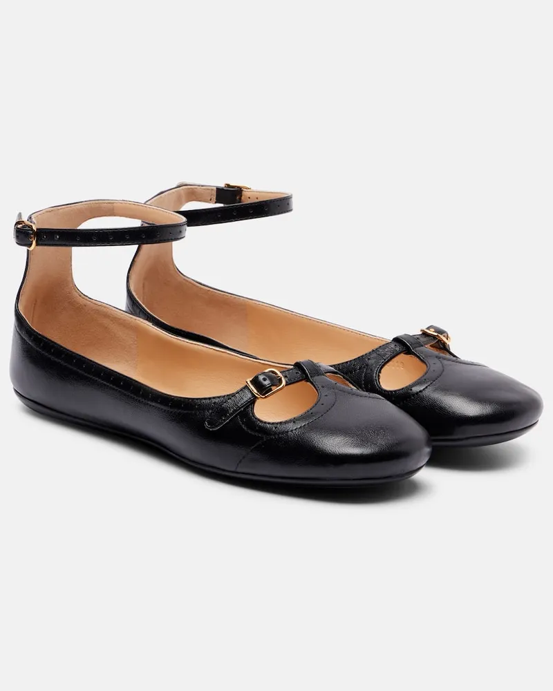 Chloé Chloé Ballerinas Leonore aus Leder Schwarz