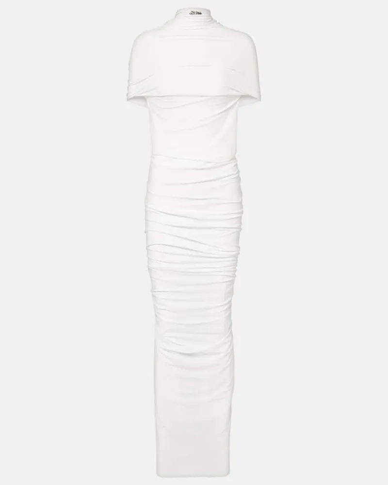 Jean Paul Gaultier Maxikleid aus Jersey Weiß