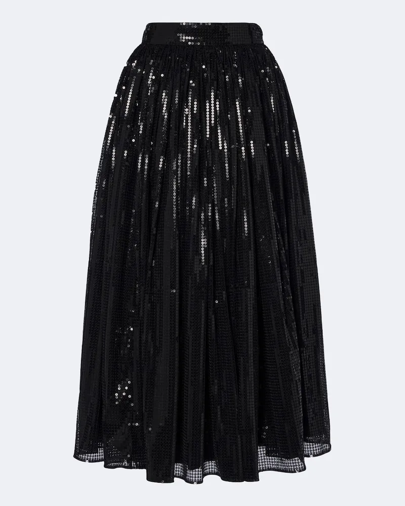 Dolce & Gabbana Midirock mit Pailletten Schwarz