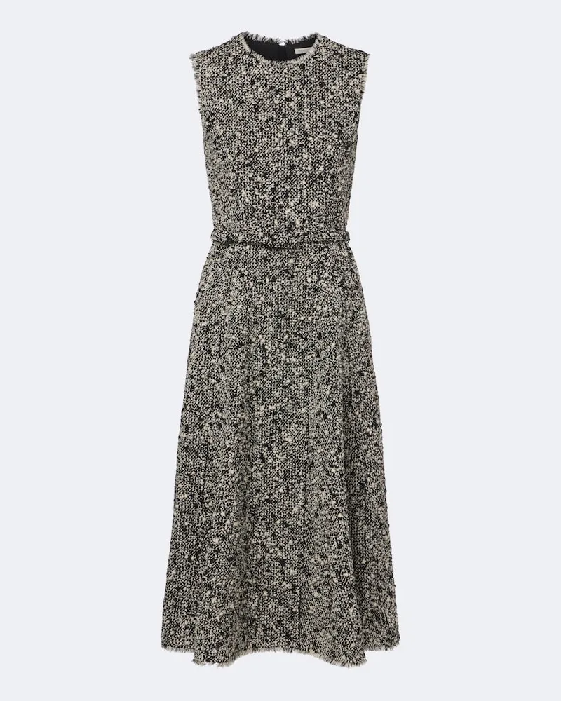 EMILIA WICKSTEAD Midikleid Rosalino aus Bouclé Schwarz