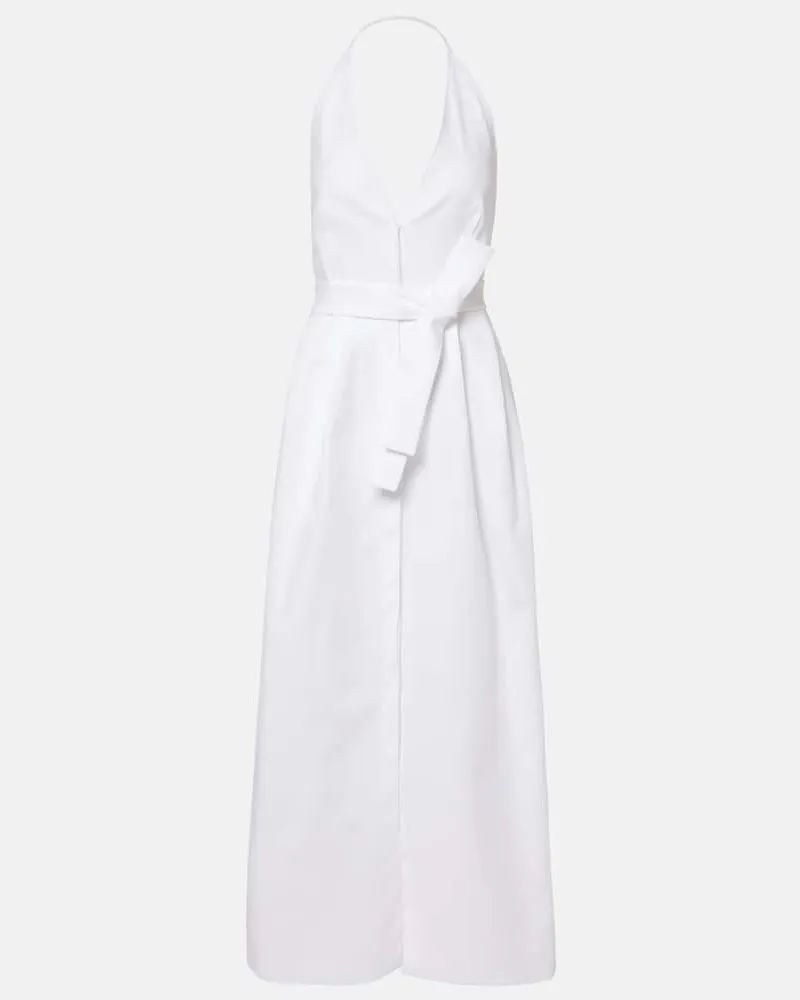Max Mara Maxikleid aus Gabardine Weiß