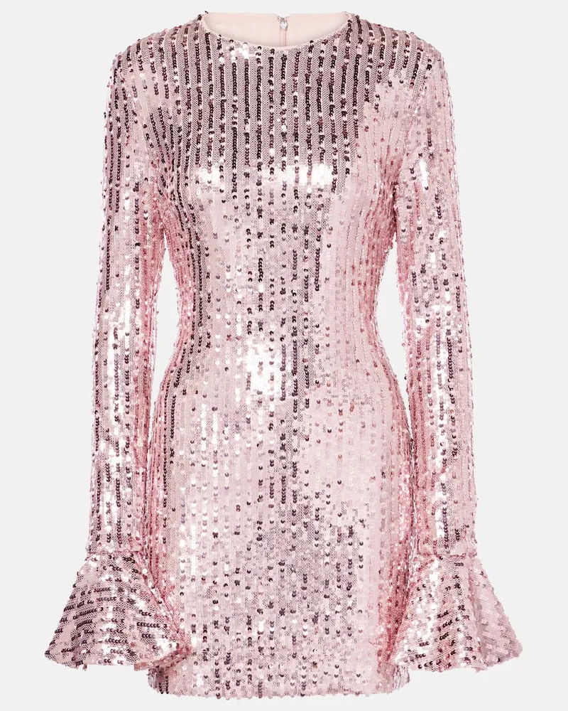 ROTATE Birger Christensen Minikleid mit Pailletten Pink