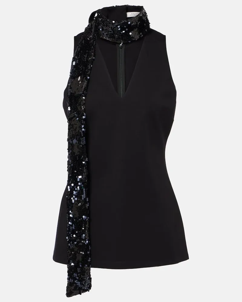 Dorothee Schumacher Top Emotional Essence mit Pailletten Schwarz