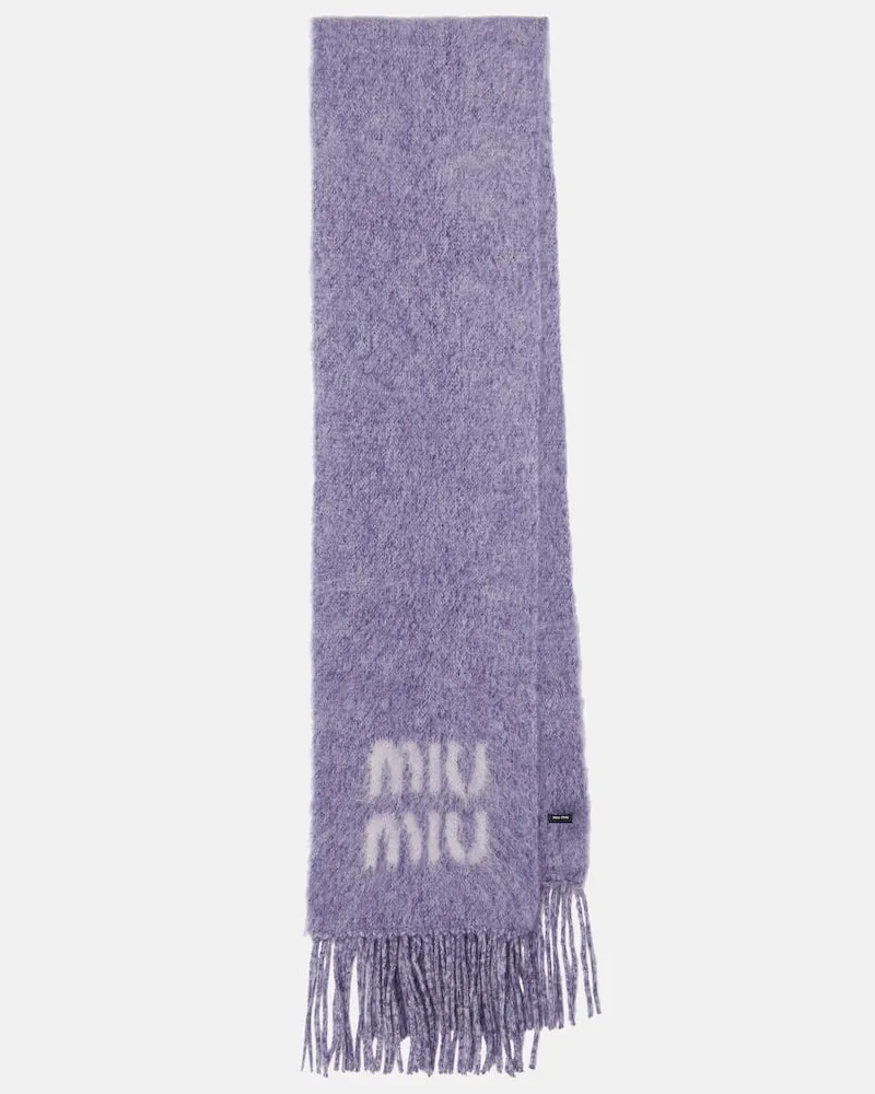 Miu Miu Schal aus einem Mohairgemisch Lila