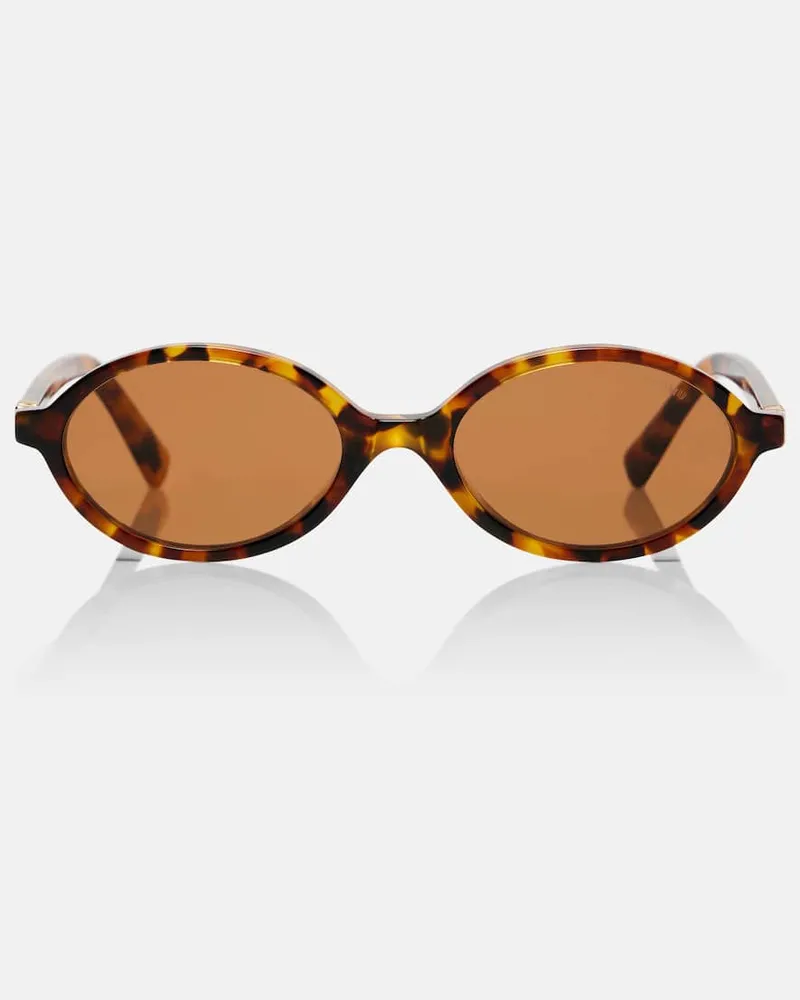 Miu Miu Runde Sonnenbrille Fashion Show Braun