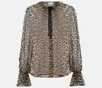 Bedruckte Bluse aus Chiffon