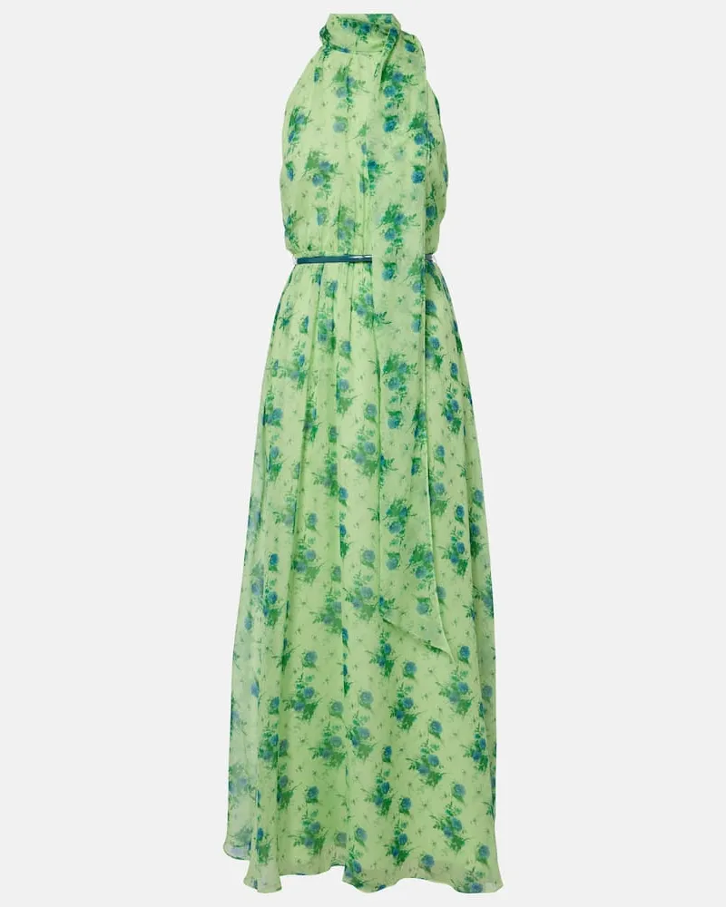 Max Mara Robe Cactus aus Seide Grün