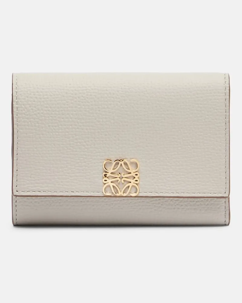 Loewe Portemonnaie Anagram Small aus Leder Grau