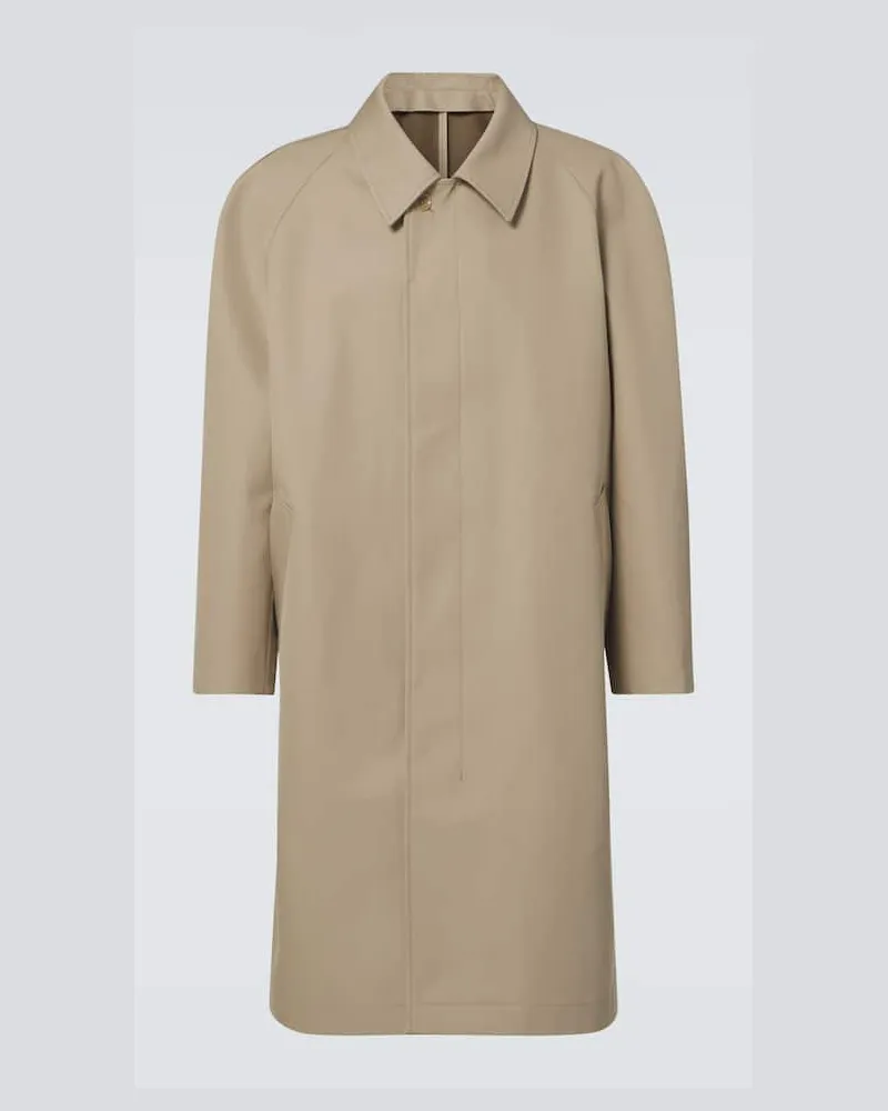 Christophe Lemaire Mantel Car aus einem Wollgemisch Beige