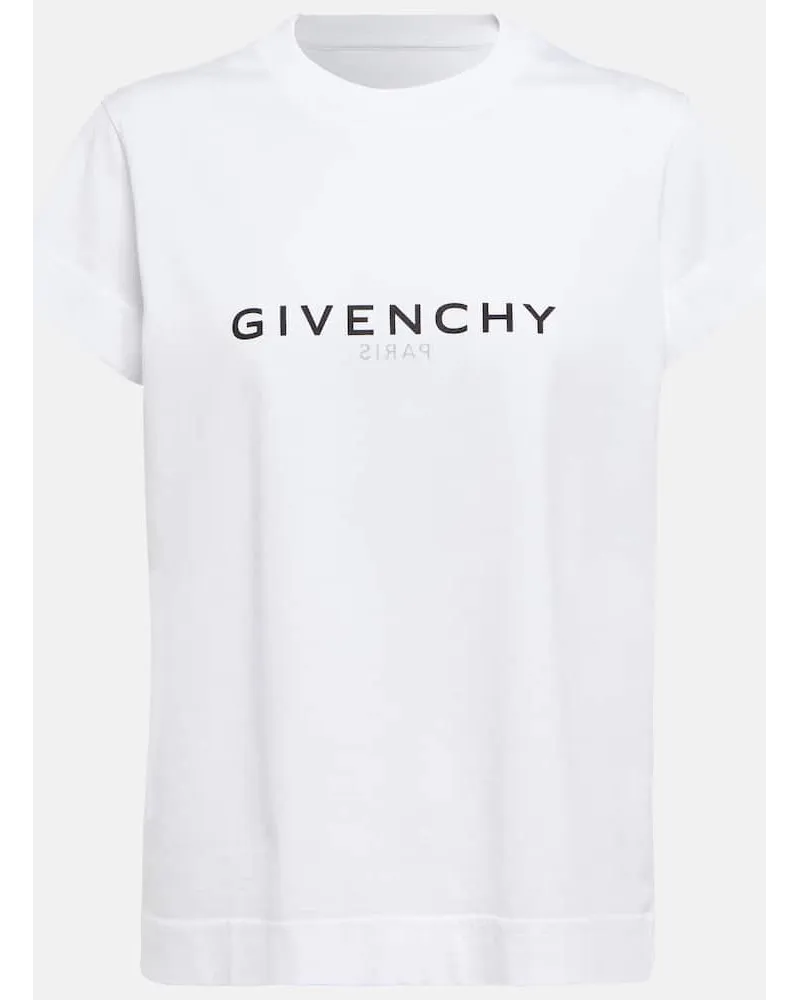 Givenchy T-Shirt aus Baumwoll-Jersey Weiss