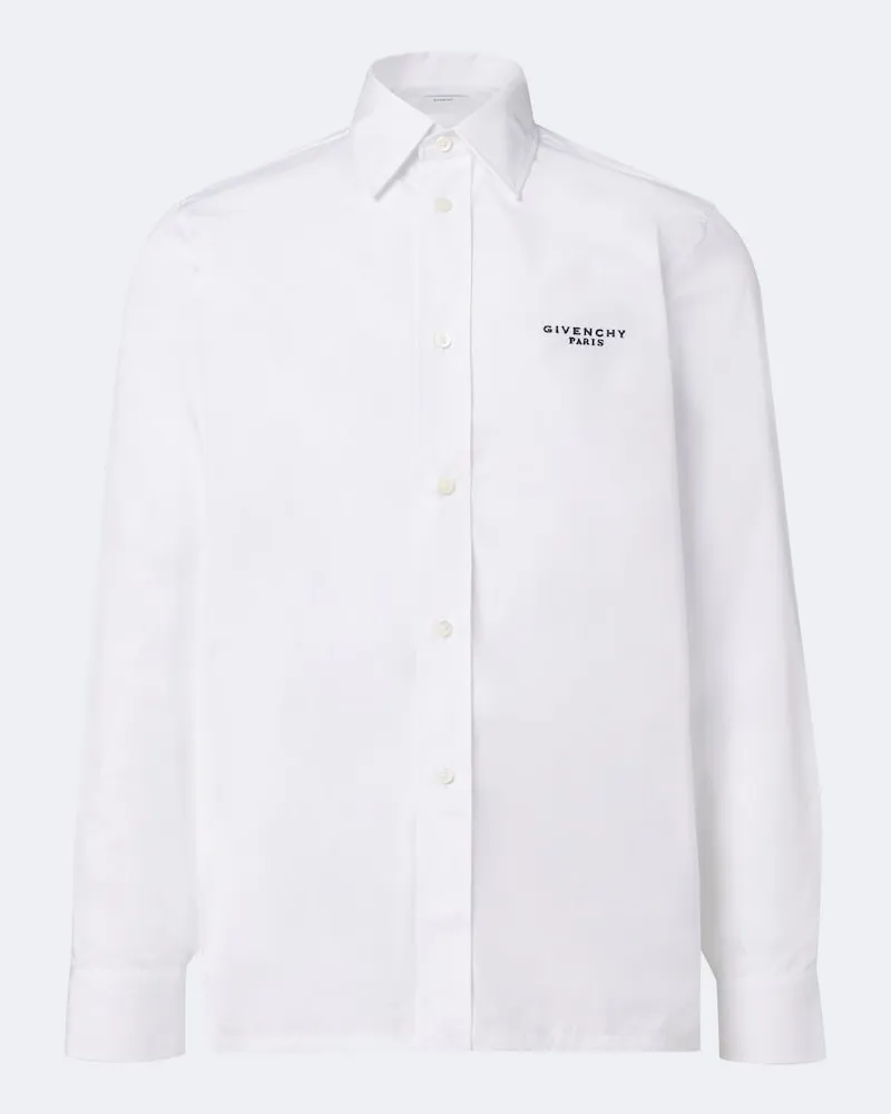 Givenchy Hemd aus Baumwoll-Popeline Weiß