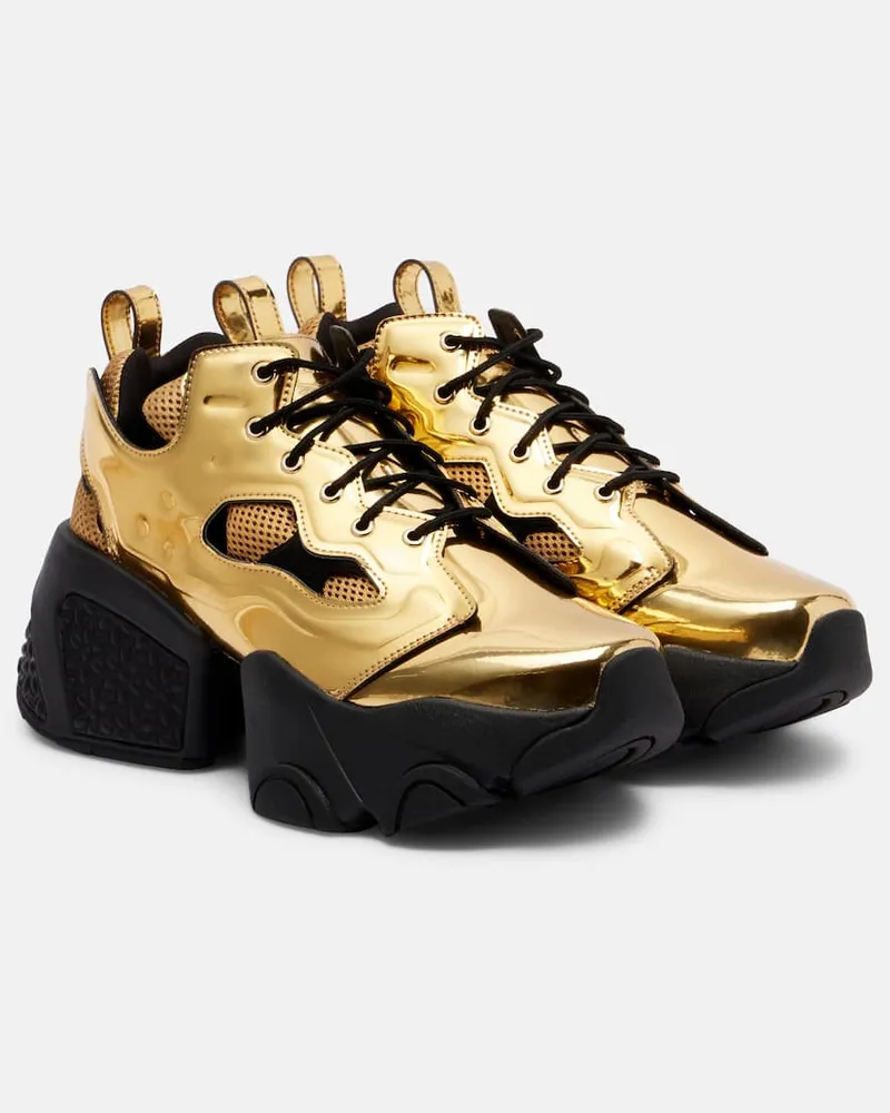 Noir Kei Ninomiya Plateau-Sneakers in Metallic-Optik Gold