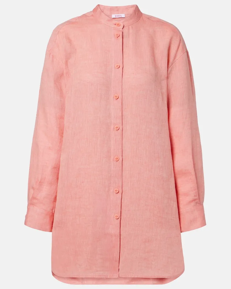 Eres Hemd Exact aus Leinen Rosa