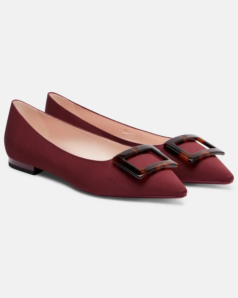 Roger Vivier Ballerinas Gommettine Burgunderrot