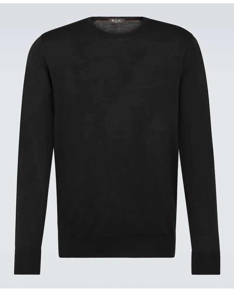 Loro Piana Longsleeve aus Schurwolle Schwarz